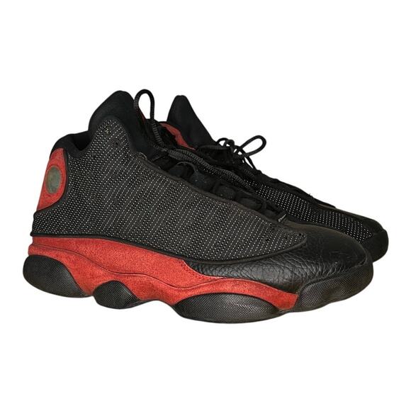 ***SOLD*** Nike Mens Air Jordan 13 Retro Red Black Sneakers Shoes Size 10 - Picture 3 of 6